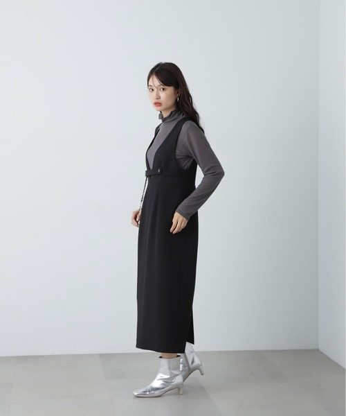 N.(N. Natural Beauty Basic)(エヌエヌナチュラルビューティーベーシック)の「リブシアーカットソー(Tシャツ/カットソー・レディース・オフホワイト/チャコールグレー/ブルー・MEDIUM)」の12枚目の写真