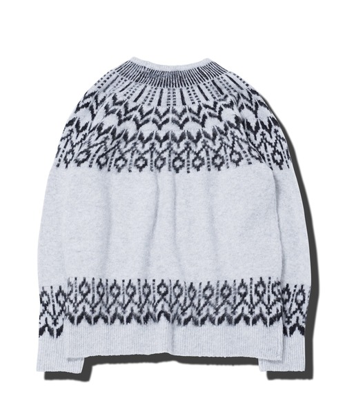jiggys shop（ジギーズショップ）の「モヘアタッチノルディック求心柄モックネックニットセーター（ニット/セーター・メンズ・グレー/ブラック/ブルー系その他・MEDIUM/LARGE/X-LARGE）」の12枚目の写真
