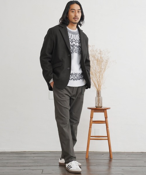 jiggys shop（ジギーズショップ）の「モヘアタッチノルディック求心柄モックネックニットセーター（ニット/セーター・メンズ・グレー/ブラック/ブルー系その他・MEDIUM/LARGE/X-LARGE）」の17枚目の写真