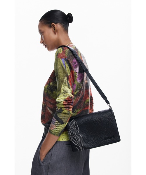 Desigual（デシグアル）の「蝶のショルダーバッグ（ボディバッグ/ウエストポーチ・レディース・ブラック・FREE）」の7枚目の写真