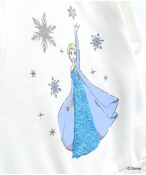 BRANSHES(ブランシェス)の「【DisneyCollection/ディズニーコレクション】裏起毛スパンコールトレーナー(スウェット・キッズ・アイボリー/ラベンダー/オフホワイト・120/110/90/100/130)」の16枚目の写真