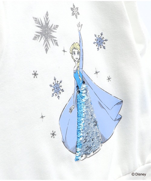 BRANSHES(ブランシェス)の「【DisneyCollection/ディズニーコレクション】裏起毛スパンコールトレーナー(スウェット・キッズ・アイボリー/ラベンダー/オフホワイト・120/110/90/100/130)」の17枚目の写真