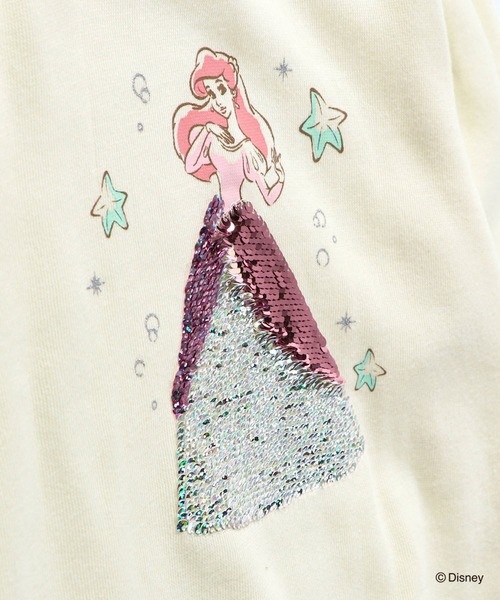 BRANSHES(ブランシェス)の「【DisneyCollection/ディズニーコレクション】裏起毛スパンコールトレーナー(スウェット・キッズ・アイボリー/ラベンダー/オフホワイト・120/110/90/100/130)」の21枚目の写真