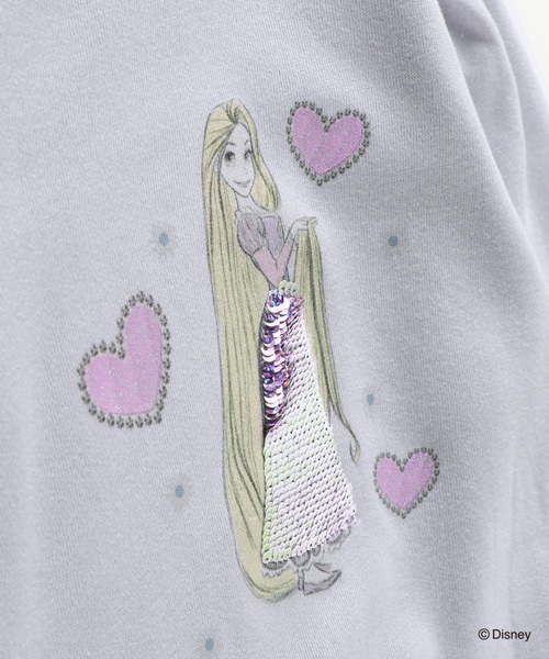 BRANSHES(ブランシェス)の「【DisneyCollection/ディズニーコレクション】裏起毛スパンコールトレーナー(スウェット・キッズ・アイボリー/ラベンダー/オフホワイト・120/110/90/100/130)」の9枚目の写真