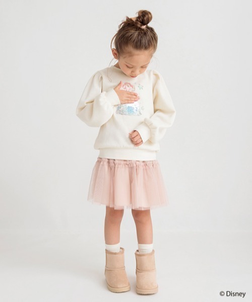 BRANSHES(ブランシェス)の「【DisneyCollection/ディズニーコレクション】裏起毛スパンコールトレーナー(スウェット・キッズ・アイボリー/ラベンダー/オフホワイト・120/110/90/100/130)」の22枚目の写真