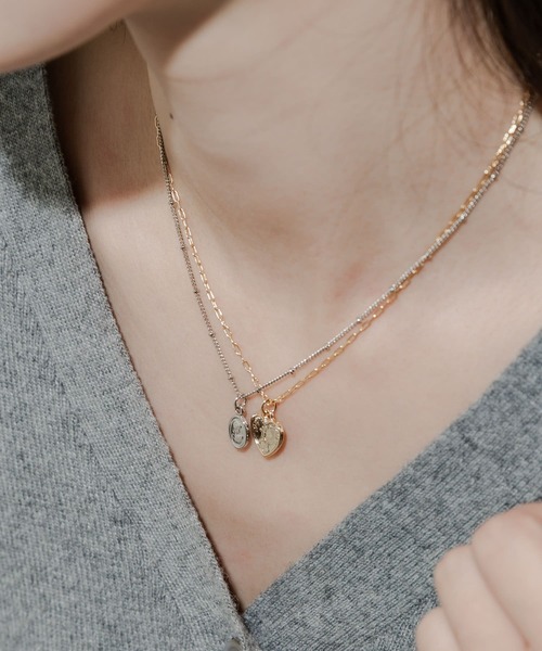 SMELLY(スメリー)の「ハートコイン2セットネックレス(ネックレス・レディース・ゴールド系その他・-)」の9枚目の写真