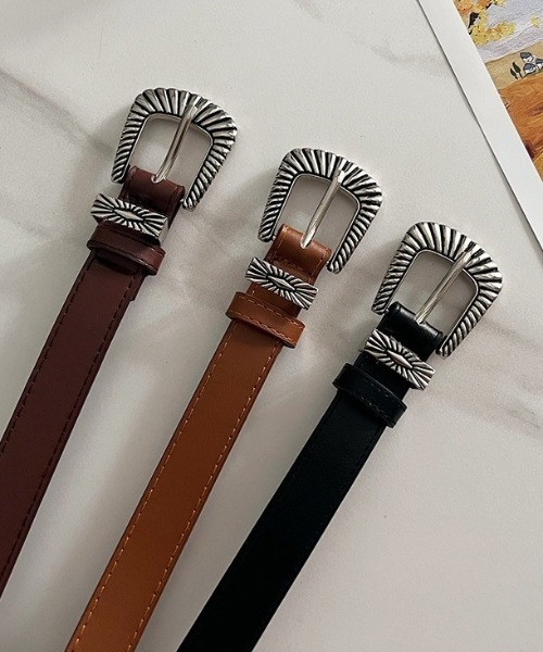 セール】フェイクレザーヴィンテージウエスタンベルト（ベルト