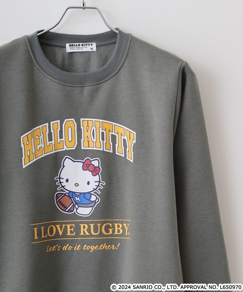 sanrio(サンリオ)の「サンリオキャラクターズ裏起毛トレーナー(スウェット・レディース・ブラック系1/ネイビー系1/レッド/ブラック系/チャコール/ネイビー/オートミール/ダークグリーン系/ブルー/ネイビー系2/アイボリー系/杢グレー/オフホワイト/ネイビー系/サックスブルー/アーミー/グレイッシュベージュ/ブラック・L/LL/M)」の10枚目の写真