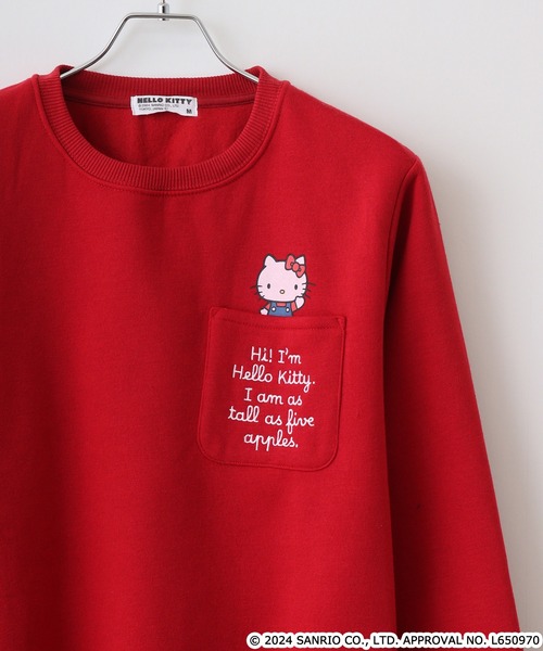 sanrio(サンリオ)の「サンリオキャラクターズ裏起毛トレーナー(スウェット・レディース・ブラック系1/ネイビー系1/レッド/ブラック系/チャコール/ネイビー/オートミール/ダークグリーン系/ブルー/ネイビー系2/アイボリー系/杢グレー/オフホワイト/ネイビー系/サックスブルー/アーミー/グレイッシュベージュ/ブラック・L/LL/M)」の18枚目の写真