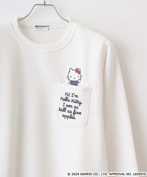 sanrio(サンリオ)の「サンリオキャラクターズ裏起毛トレーナー(スウェット・レディース・ブラック系1/ネイビー系1/レッド/ブラック系/チャコール/ネイビー/オートミール/ダークグリーン系/ブルー/ネイビー系2/アイボリー系/杢グレー/オフホワイト/ネイビー系/サックスブルー/アーミー/グレイッシュベージュ/ブラック・L/LL/M)」の2枚目の写真