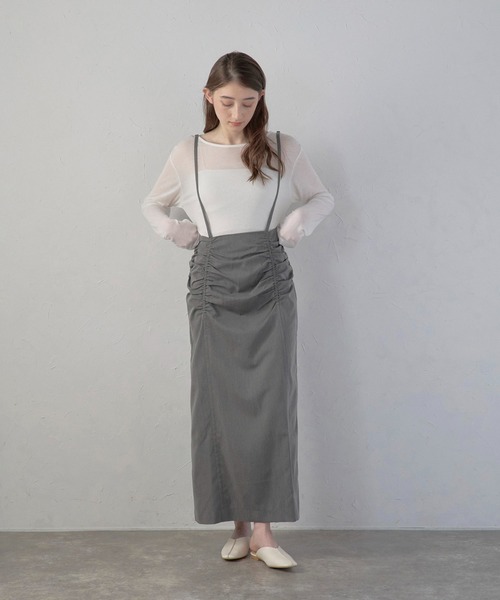 amerge. アメルジュ chain suspender skirt スカート Ameri（アメリ）の「CHAIN SUSPENDER SKIRT（スカート）」 - WEAR