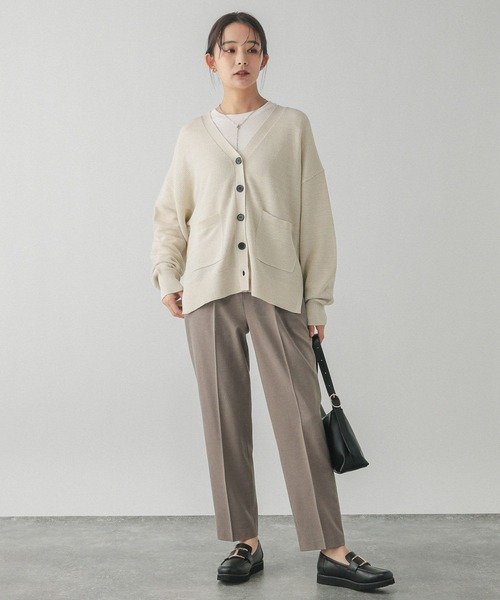 GLOBAL WORK(グローバルワーク)の「ウツクシルエットテーパードパンツTall/200729(その他パンツ・レディース・ベージュ/モカ/イエロー/ミント/ネイビー/ブラック/グレイッシュベージュ/アイボリー/ブルー・LARGE/X-LARGE/SMALL/MEDIUM)」の21枚目の写真
