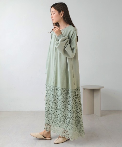 ヘムレーススウェットワンピース（ワンピース）｜Bab（バブ）