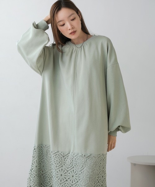 ヘムレーススウェットワンピース（ワンピース）｜Bab（バブ）