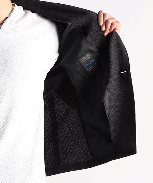 NICOLE CLUB FOR MEN(ニコルクラブフォーメン)の「3Dメッシュ ナローラペルデザインジャケット(セットアップ・メンズ・ブラック系/グレー系/その他・LARGE/MEDIUM/X-LARGE)」の16枚目の写真