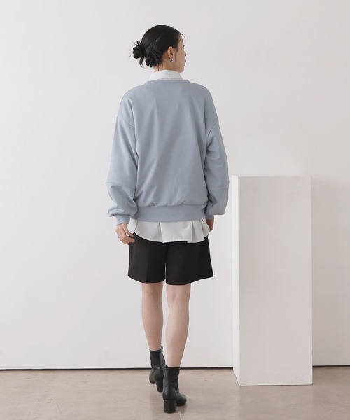 LIAN（リアン）の「コルセットラインスウェットプルオーバー（スウェット・レディース・オートミール/ブラック/チャコールグレー/ブルー・FREE）」の22枚目の写真