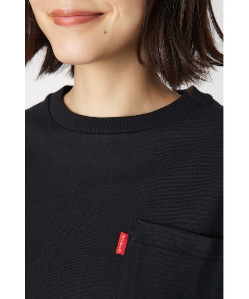 RODEO CROWNS WIDE BOWL(ロデオクラウンズワイドボウル)の「BACK刺繍ロングTシャツ(Tシャツ/カットソー・レディース・ライトピンク/ブラック/オフホワイト/サックスブルー・FREE)」の14枚目の写真