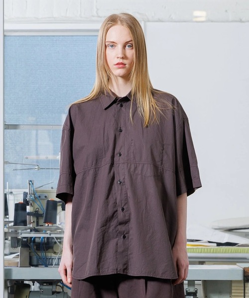 VOAAOV】200/2 TWILL SHORT SLEEVE SHIRT（シャツ/ブラウス）｜VOAAOV