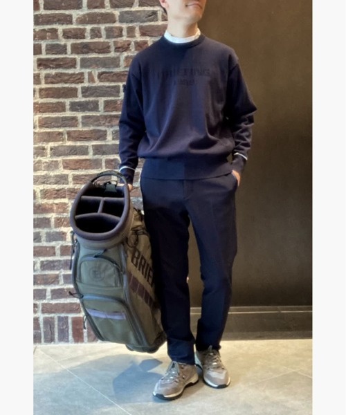 ブリーフィングゴルフ　MEN'S BIG LOGO CREWNECK KNIT ブリーフィングゴルフMEN'S BIG LOGO CREWNECK KNIT