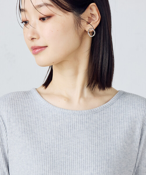 COMME CA ISM(コムサイズム)の「【アンサンブル対応】クロップド丈 リブTシャツ(Tシャツ/カットソー・レディース・アイボリー/マスタード/チャコール/ライトグレー・MEDIUM/LARGE)」の18枚目の写真