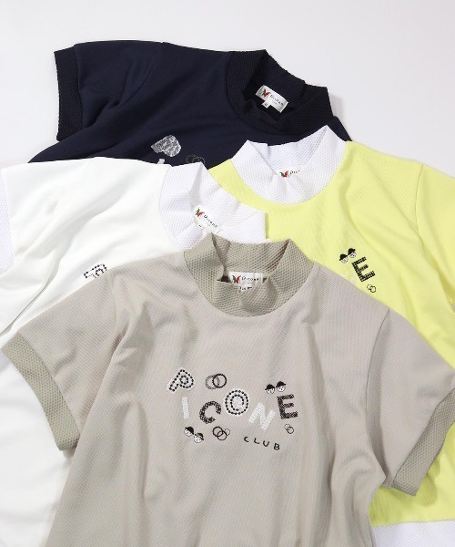 Picone CLUB(ピッコーネクラブ)の「スパンコール刺繍ハイネックプルオーバー(Tシャツ/カットソー・レディース・ベージュ/ホワイト/ネイビー/イエロー・L/M/S)」の14枚目の写真