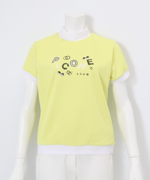 Picone CLUB(ピッコーネクラブ)の「スパンコール刺繍ハイネックプルオーバー(Tシャツ/カットソー・レディース・ベージュ/ホワイト/ネイビー/イエロー・L/M/S)」の5枚目の写真