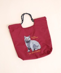 アニマル刺繍コードトート