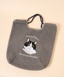 アニマル刺繍コードトート