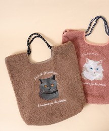 アニマル刺繍コードトート