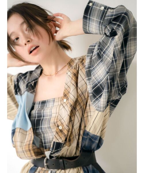 Ungrid（アングリッド）の「ビッグシルエットリメイクチェックシャツ（シャツ/ブラウス・レディース・その他1・FREE）」の17枚目の写真