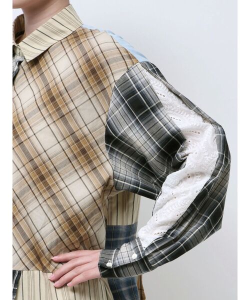 Ungrid（アングリッド）の「ビッグシルエットリメイクチェックシャツ（シャツ/ブラウス・レディース・その他1・FREE）」の6枚目の写真