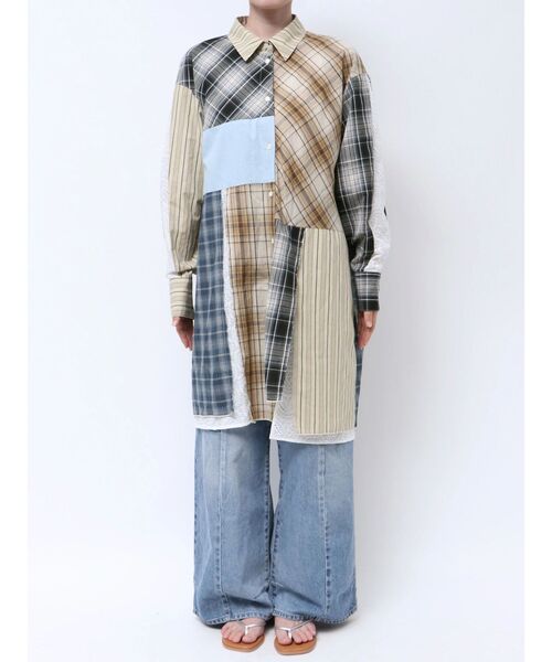 Ungrid（アングリッド）の「ビッグシルエットリメイクチェックシャツ（シャツ/ブラウス・レディース・その他1・FREE）」の3枚目の写真