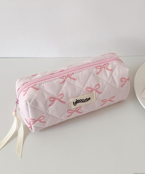 セール】Liaa/リボン柄 ペンケース ポーチ A18550（ステーショナリー