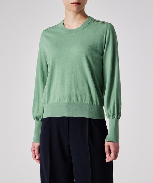 セール】ウィメンズ 'Signature Stripe' アイレット ニット