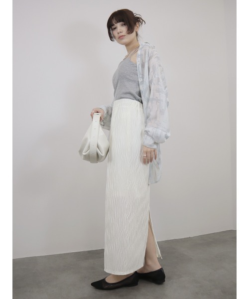 セール】ウェーブ柄スカート wave pattern skirt/なみなみ柄