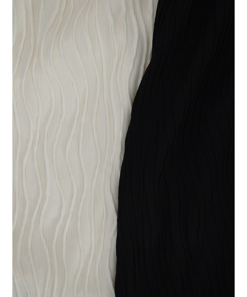 Reurie'（レウリィ）の「ウェーブ柄スカート wave pattern skirt/なみなみ柄/タイトスカート／ ロング丈 Iライン シアー ニュアンス 大人カジュアル シンプル きれいめ（スカート・レディース・アイボリー/ブラック・FREE）」の10枚目の写真