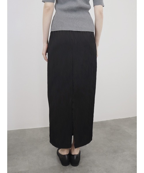 Reurie'（レウリィ）の「ウェーブ柄スカート wave pattern skirt/なみなみ柄/タイトスカート／ ロング丈 Iライン シアー ニュアンス 大人カジュアル シンプル きれいめ（スカート・レディース・アイボリー/ブラック・FREE）」の19枚目の写真