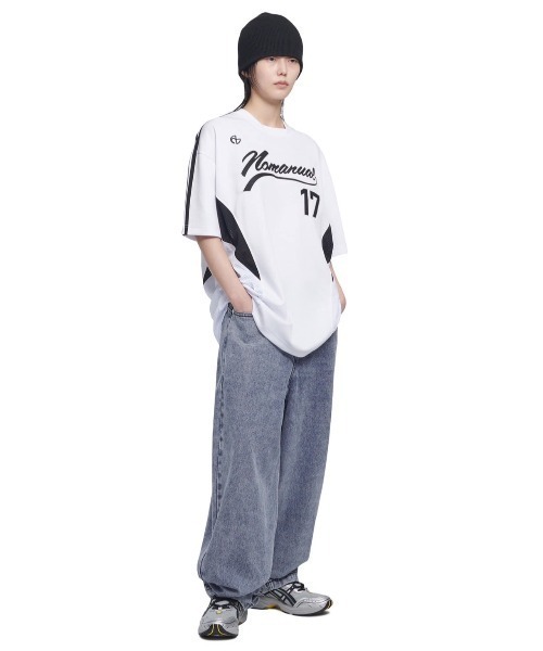 Tシャツ・カットソー NOMANUAL SWEEP BASEBALL JERSEY 5JH533 NOMANUAL SWEEP BASEBALL JERSEY 5JH533 (NOMANUAL/Tシャツ