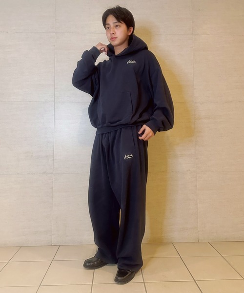 Glanss(グランス)の「Glanss logo sweat pants(スウェットパンツ・メンズ・ネイビー/グレー・MEDIUM/LARGE)」の5枚目の写真