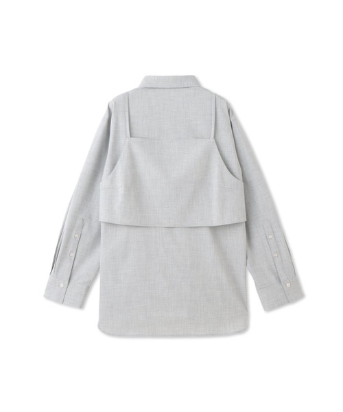 ketty(ケティ)の「梳毛合繊2ピースブラウス≪手洗い可能≫(シャツ/ブラウス・レディース・ベージュ/ブラウン/ライトグレー・M)」の5枚目の写真