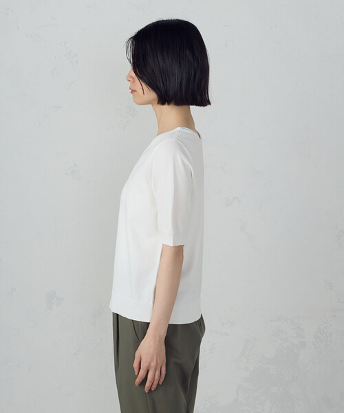 COMME CA ISM（コムサイズム）の「【ウォッシャブル・UVカット】2WAY５分袖ニット（ニット/セーター・レディース・ブラック/ホワイト/グリーン/モカ・MEDIUM/LARGE）」の15枚目の写真