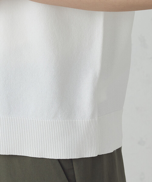 COMME CA ISM（コムサイズム）の「【ウォッシャブル・UVカット】2WAY５分袖ニット（ニット/セーター・レディース・ブラック/ホワイト/グリーン/モカ・MEDIUM/LARGE）」の11枚目の写真