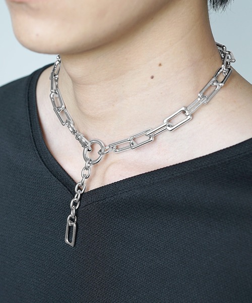MinoriTY(マイノリティ)の「【MinoriTY】スクエアチェーンチョーカーネックレス メンズ ウィメンズ ユニセックス(ネックレス・メンズ・シルバー・FREE)」の5枚目の写真
