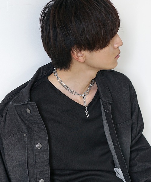 MinoriTY(マイノリティ)の「【MinoriTY】スクエアチェーンチョーカーネックレス メンズ ウィメンズ ユニセックス(ネックレス・メンズ・シルバー・FREE)」の6枚目の写真
