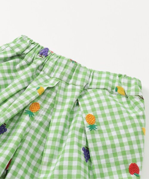 BIT'Z（ビッツ）の「フルーツとベジタブルの刺繍柄チェックパンツ（その他パンツ・キッズ・ブルー/グリーン/ピンク/レッド/パープル/イエロー・80/90/95/100/110/120）」の12枚目の写真