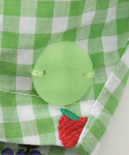 BIT'Z（ビッツ）の「フルーツとベジタブルの刺繍柄チェックパンツ（その他パンツ・キッズ・ブルー/グリーン/ピンク/レッド/パープル/イエロー・80/90/95/100/110/120）」の17枚目の写真