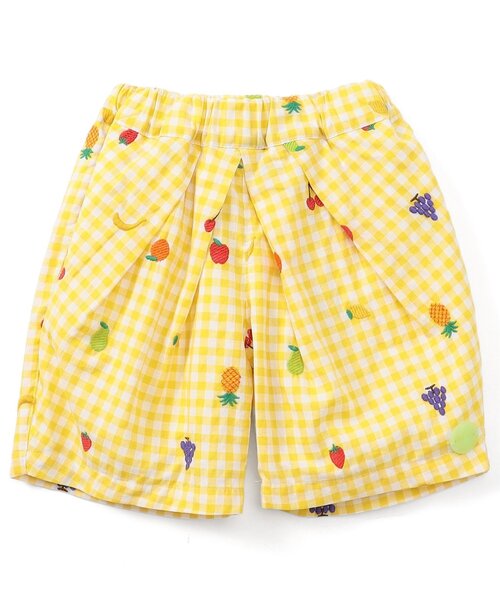 セール】フルーツとベジタブルの刺繍柄チェックパンツ（その他パンツ