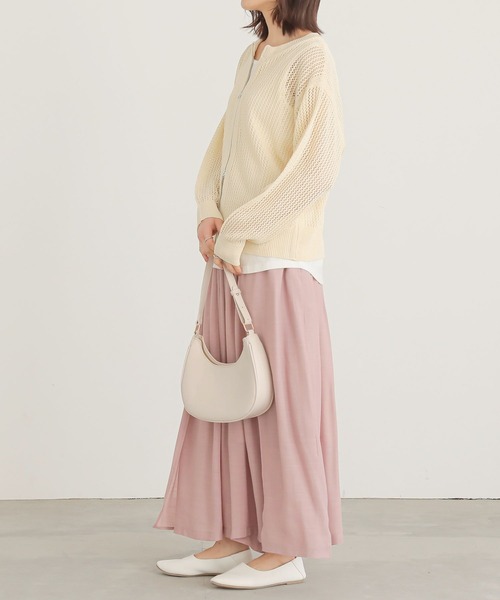 n'OrLABEL（ノアールレーベル）の「『ダブルジップ透かし編みニットカーディガン』（カーディガン/ボレロ・レディース・イエロー/ブラック/アイボリー/ブルー・2/1）」の11枚目の写真