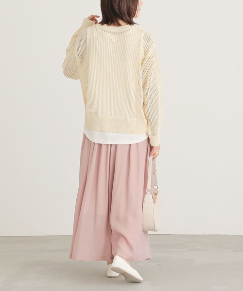 n'OrLABEL（ノアールレーベル）の「『ダブルジップ透かし編みニットカーディガン』（カーディガン/ボレロ・レディース・イエロー/ブラック/アイボリー/ブルー・2/1）」の12枚目の写真