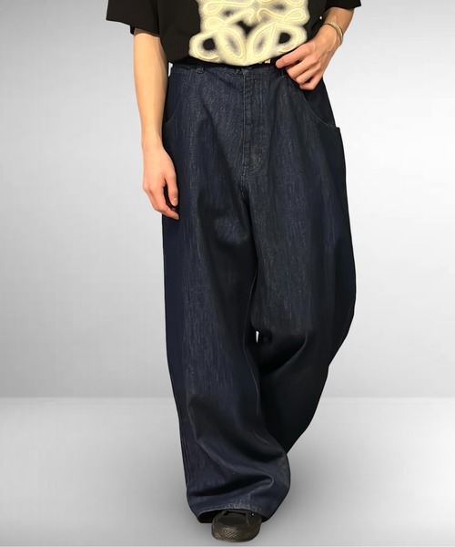 Burner(バーナー)の「5ポケットバギーデニム(デニムパンツ・メンズ・ナチュラル/インディゴブルー/ブラック・マルチサイズ)」の3枚目の写真